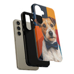 Dapper Terrier Portrait Tough Phone Case - Color Block Art