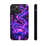 Neon Dragon Smoke Trail Vaporwave Art Tough Phone Case