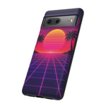Classic Grid Sunset Vaporwave Art Tough Phone Case
