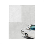 1962 Thunderbird Car Illustration Blanket | Vintage Classic Car Throw