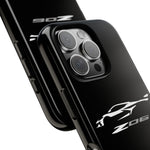 White C8 Z06 Phone Case for Chevy Fans, Tough Protective Cover