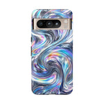 Chrome Metallic Swirl  Art Tough Phone Case