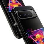 Synthwave Sunset Triangle Phone Case Retro Vaporwave Case