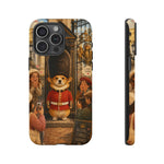 Corgi Royal Guard phone case | Cute British corgi soldier illustration