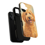 Goldendoodle Fluffy Curls Portrait Art Tough Phone Case