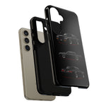 Black GNX Phone Case, Three-View Muscle Car Vector Tough Cover