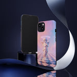 Praying Cherub Statue halo Vaporwave Aesthetic phone case