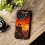 Western Sunset Cowboy Phone Case | Rugged Protective Cover