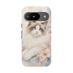 Ragdoll Cat Blue Eyes Soft Watercolor Art Tough Phone Case