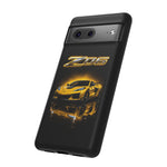 Z06 Corvette Phone Case, Yellow Neon Chrome Studio Cover