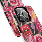 Pop Art Lips and Lightning Bolt Phone Case