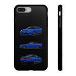 Blue 180SX JDM Sports Car Phone Case Tough Multi View