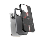 Camaro ZL1 Phone Case, Black Red Racing Stripe Studio Cover, Gift