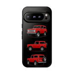 Early Bronco Phone Case Red, Three-View Truck Vector Cover