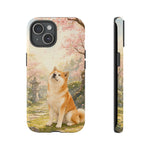 Akita under Cherry Blossoms Dog Breed Phone Case