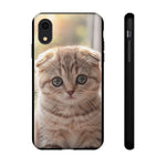 Scottish Fold Kitten Phone Case, Macro Close-Up Portrait Cover