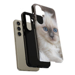 Ragdoll Kitten Phone Case, Blue Eyes Macro Portrait Cover, Gift