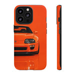 Orange Supra Phone Case, MK4 90s JDM Legend Tough Protective Cover for Men