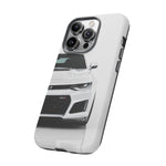 White Camaro Phone Case, ZL1 American Muscle Car Tough Cover for Men