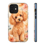 Miniature Poodle Whimsical Watercolor Art Tough Phone Case
