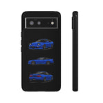 Blue 180SX JDM Sports Car Phone Case Tough Multi View