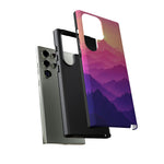 Pastel Mountain Haze Vaporwave Art Tough Phone Case