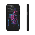 Neon Anatomical Skeleton Phone Case | Internal Displacement Art