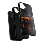 Orange Datsun 240Z on Rainy City Street phone case | Tough Cases