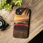 C8 ZR1 Corvette Phone Case, Red Foggy Coastal Road Cover