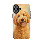 Goldendoodle Fluffy Curls Portrait Art Tough Phone Case