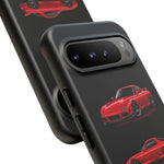 FD RX7 Phone Case Red, Three-View Vector Cover, JDM Gift