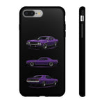Cuda Phone Case Purple, Three-View Vector Tough Cover, Gift