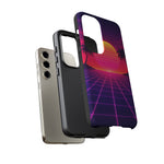 Classic Grid Sunset Vaporwave Art Tough Phone Case