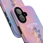 Praying Cherub Statue halo Vaporwave Aesthetic phone case