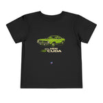 1970 Hemi ’Cuda Toddler T-Shirt Vintage Green Muscle Car Tee
