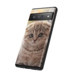 Scottish Fold Kitten Phone Case, Macro Close-Up Portrait Cover