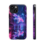 Neon Koi Reflection Vaporwave phone case | Tough Cover