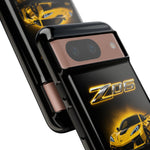 Z06 Corvette Phone Case, Yellow Neon Chrome Studio Cover