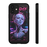 Glowing Headdress Regal Art Tough Phone Case - Gold Magenta Neon