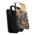 Poodle Painter Scene phone case | Artistic Dog Landscape