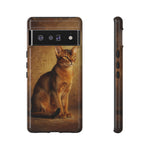 Abyssinian Warm Ticked Portrait Art Tough Phone Case