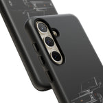 Black Classic C10 Truck Phone Case | Vintage Pickup Reflection, Minimal Auto Design