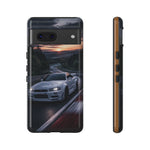 Skyline GT-R R34 White Nurburgring Speed Art Tough Phone Case