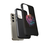 Melting Glitch Smiley Face Phone Case Trippy Tough Case
