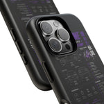 R33 Skyline Infographic Phone Case, Purple Spec Sheet Cover