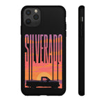 Silverado sunset truck Phone Case | Retro pickup silhouette