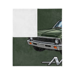 1971 Chevy Nova Illustration Velveteen Microfiber Blanket | Classic Muscle Car