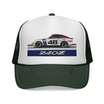 Datsun 240Z Racing Trucker Cap Hat | Classic JDM Vintage Mesh Snapback
