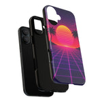 Classic Grid Sunset Vaporwave Art Tough Phone Case
