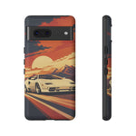Retro Sunset Countach phone case | Sports car tough cover